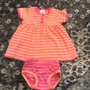 Hanna Andersson diaper cover and dress 60 3-6 mo